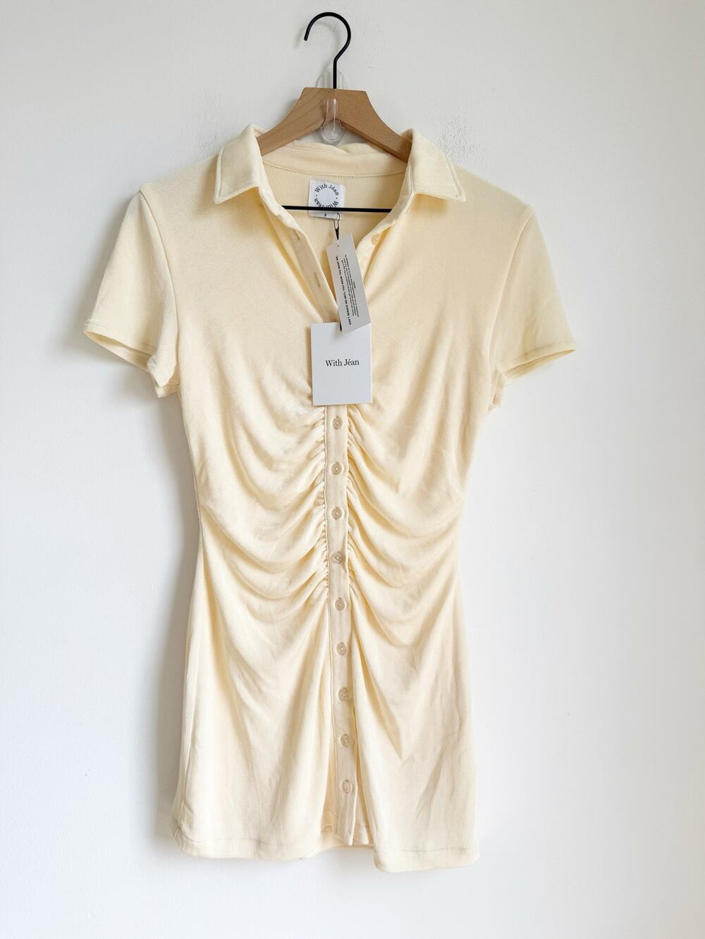 NWT With Jean Alexa Dress Mini Buttercream White Size Small